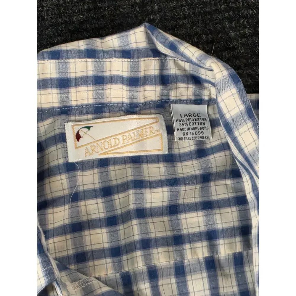 Vintage Arnold Palmer Plaid Button Down Shirt Large